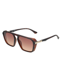 SCOTT Mens Gradient Brown Lens Demi Brown Square Sunglasses with 100% UV Protection-Scott 2997 Bennett C3 S