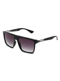 SCOTT Mens Gradient Grey Lens Black Square Sunglasses with 100% UV Protection-Scott 2999 Mercer C1 S