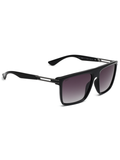 SCOTT Mens Gradient Grey Lens Black Square Sunglasses with 100% UV Protection-Scott 2999 Mercer C1 S
