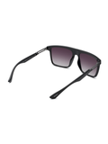 SCOTT Mens Gradient Grey Lens Black Square Sunglasses with 100% UV Protection-Scott 2999 Mercer C1 S