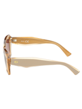 SCOTT Womens Light Brown Lens Crystal Brown Square Sunglasses with 100% UV Protection-Scott 3004 Darla C2 S