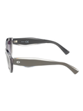 SCOTT Womens Smoke Grey Lens Crystal Grey   Cateye Sunglasses with 100% UV Protection-Scott 3005 Eliza C4 S