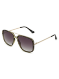 SCOTT Mens Gradient Green Lens Crystal Olive Gold Navigator Sunglasses with 100% UV Protection-Scott 3006 Dawson C2 S