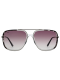 SCOTT Mens Gradient Grey Lens Crystal White Silver Navigator Sunglasses with 100% UV Protection-Scott 3006 Dawson C3 S