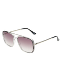 SCOTT Mens Gradient Grey Lens Crystal White Silver Navigator Sunglasses with 100% UV Protection-Scott 3006 Dawson C3 S
