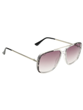 SCOTT Mens Gradient Grey Lens Crystal White Silver Navigator Sunglasses with 100% UV Protection-Scott 3006 Dawson C3 S