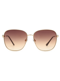 SCOTT Womens Smoke Brown Lens Gold Square Sunglasses with 100% UV Protection-Scott 3009 Fallon C1 S