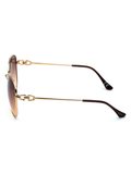 SCOTT Womens Smoke Brown Lens Gold Square Sunglasses with 100% UV Protection-Scott 3009 Fallon C1 S