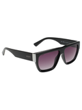 SCOTT Unisex Smoke Grey Lens Black Crome Wayfarer Sunglasses with 100% UV Protection-Scott 3015 Rowe C2 S