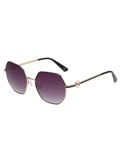 SCOTT Womens Smoke Grey Lens Gold Black Geomertical Sunglasses with 100% UV Protection-Scott 3021 Gretchen C1 S