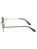 SCOTT Womens Smoke Grey Lens Gold Black Geomertical Sunglasses with 100% UV Protection-Scott 3021 Gretchen C1 S