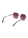 SCOTT Womens Smoke Pink Lens Rose Gold Black Geomertical Sunglasses with 100% UV Protection-Scott 3021 Gretchen C3 S