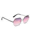 SCOTT Womens Gradient Pink Lens Crome Black Geomertical Sunglasses with 100% UV Protection-Scott 3021 Gretchen C4 S