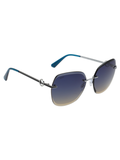 SCOTT Womens Smoke Blue Lens Crome Black Square Sunglasses with 100% UV Protection-Scott 3022 Helen C3 S