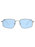SCOTT Unisex Lt Blue Lens Silver Rectangle Sunglasses with 100% UV Protection-Scott 3025 Ramsey C4 S