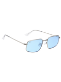 SCOTT Unisex Lt Blue Lens Silver Rectangle Sunglasses with 100% UV Protection-Scott 3025 Ramsey C4 S