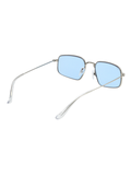 SCOTT Unisex Lt Blue Lens Silver Rectangle Sunglasses with 100% UV Protection-Scott 3025 Ramsey C4 S