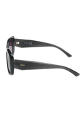 SCOTT Womens Smoke Grey Lens Black Square Sunglasses with 100% UV Protection-Scott 3027 Lindsey C1 S