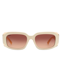 SCOTT Womens Smoke Brown Lens White Peach Rectangle Sunglasses with 100% UV Protection-Scott 3029 Meredith C2 S