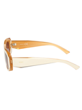SCOTT Womens Smoke Brown Lens White Peach Rectangle Sunglasses with 100% UV Protection-Scott 3029 Meredith C2 S