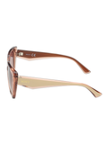 SCOTT Womens Smoke Brown Lens Crystal Brown Square Sunglasses with 100% UV Protection-Scott 3030 Octavia C2 S