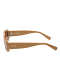 SCOTT Unisex Smoke Brown Lens Dk Peach Rectangle Sunglasses with 100% UV Protection-Scott 3031 Clayton C5 S