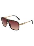 SCOTT Mens Gradient Grey Lens Gold Black Navigator Sunglasses with 100% UV Protection-Scott 3032 Jeremy C2 S