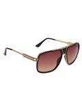 SCOTT Mens Gradient Grey Lens Gold Black Navigator Sunglasses with 100% UV Protection-Scott 3032 Jeremy C2 S