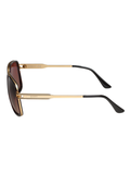SCOTT Mens Gradient Grey Lens Gold Black Navigator Sunglasses with 100% UV Protection-Scott 3032 Jeremy C2 S