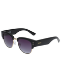 SCOTT Unisex Gradient Grey Lens Black Gold Clubmaster Sunglasses with 100% UV Protection-Scott 3034 Crimson C1 S