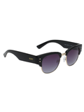 SCOTT Unisex Gradient Grey Lens Black Gold Clubmaster Sunglasses with 100% UV Protection-Scott 3034 Crimson C1 S