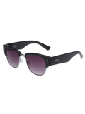 SCOTT Unisex Gradient Grey Lens Black Gun Clubmaster Sunglasses with 100% UV Protection-Scott 3034 Crimson C3 S