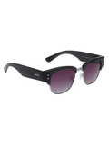 SCOTT Unisex Gradient Grey Lens Black Gun Clubmaster Sunglasses with 100% UV Protection-Scott 3034 Crimson C3 S