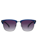 SCOTT Unisex Smoke Blue Lens Blue Clubmaster Sunglasses with 100% UV Protection-Scott 3035 Nash C3 S