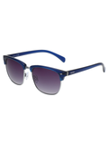 SCOTT Unisex Smoke Blue Lens Blue Clubmaster Sunglasses with 100% UV Protection-Scott 3035 Nash C3 S