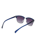 SCOTT Unisex Smoke Blue Lens Blue Clubmaster Sunglasses with 100% UV Protection-Scott 3035 Nash C3 S
