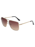 SCOTT Mens Gradient Brown Lens Gold Navigator Sunglasses with 100% UV Protection-Scott 3036 Paxton C1 S