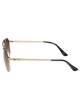 SCOTT Mens Gradient Brown Lens Gold Navigator Sunglasses with 100% UV Protection-Scott 3039 Walter C1 S