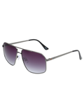 SCOTT Mens Gradient Grey Lens Silver Navigator Sunglasses with 100% UV Protection-Scott 3039 Walter C2 S
