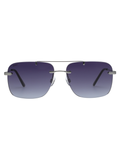 SCOTT Mens Smoke Blue Lens Crome Square Sunglasses with 100% UV Protection-Scott 3041 Brantley C3 S