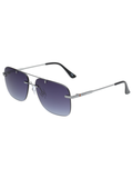 SCOTT Mens Smoke Blue Lens Crome Square Sunglasses with 100% UV Protection-Scott 3041 Brantley C3 S