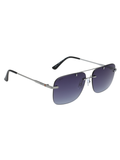 SCOTT Mens Smoke Blue Lens Crome Square Sunglasses with 100% UV Protection-Scott 3041 Brantley C3 S
