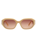 SCOTT Womens Smoke Brown Lens Peach Rectangle Sunglasses with 100% UV Protection-Scott 3047 Tiffany C2 S
