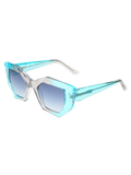 SCOTT Womens Gradient Sea Blue Lens Crystal Sea Blue Square Sunglasses with 100% UV Protection-Scott 3049 Piera C3 S