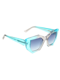 SCOTT Womens Gradient Sea Blue Lens Crystal Sea Blue Square Sunglasses with 100% UV Protection-Scott 3049 Piera C3 S
