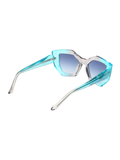 SCOTT Womens Gradient Sea Blue Lens Crystal Sea Blue Square Sunglasses with 100% UV Protection-Scott 3049 Piera C3 S