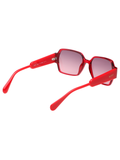SCOTT Womens Gradient Pink Lens Red Square Sunglasses with 100% UV Protection-Scott 3051 Carmel C3 S