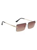 SCOTT Unisex Smoke Brown Lens Gold Rectangle Sunglasses with 100% UV Protection-Scott 3056 Casper C1 S