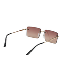 SCOTT Unisex Smoke Brown Lens Gold Rectangle Sunglasses with 100% UV Protection-Scott 3056 Casper C1 S
