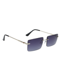 SCOTT Unisex Smoke Blue Lens Silver Rectangle Sunglasses with 100% UV Protection-Scott 3056 Casper C2 S
